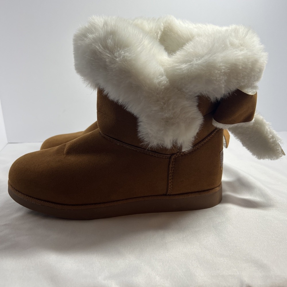 Juicy Couture King Brown Cognac Faux Fur Winter Boots Size 7.5 - Picture 5 of 12